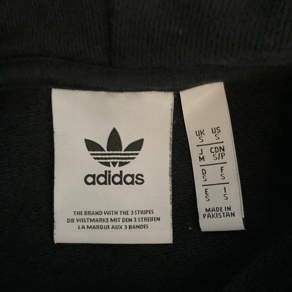 Adidas Classic Logo Essentials Sweatshirt - Black - Sz SM - Picture 5 of 7